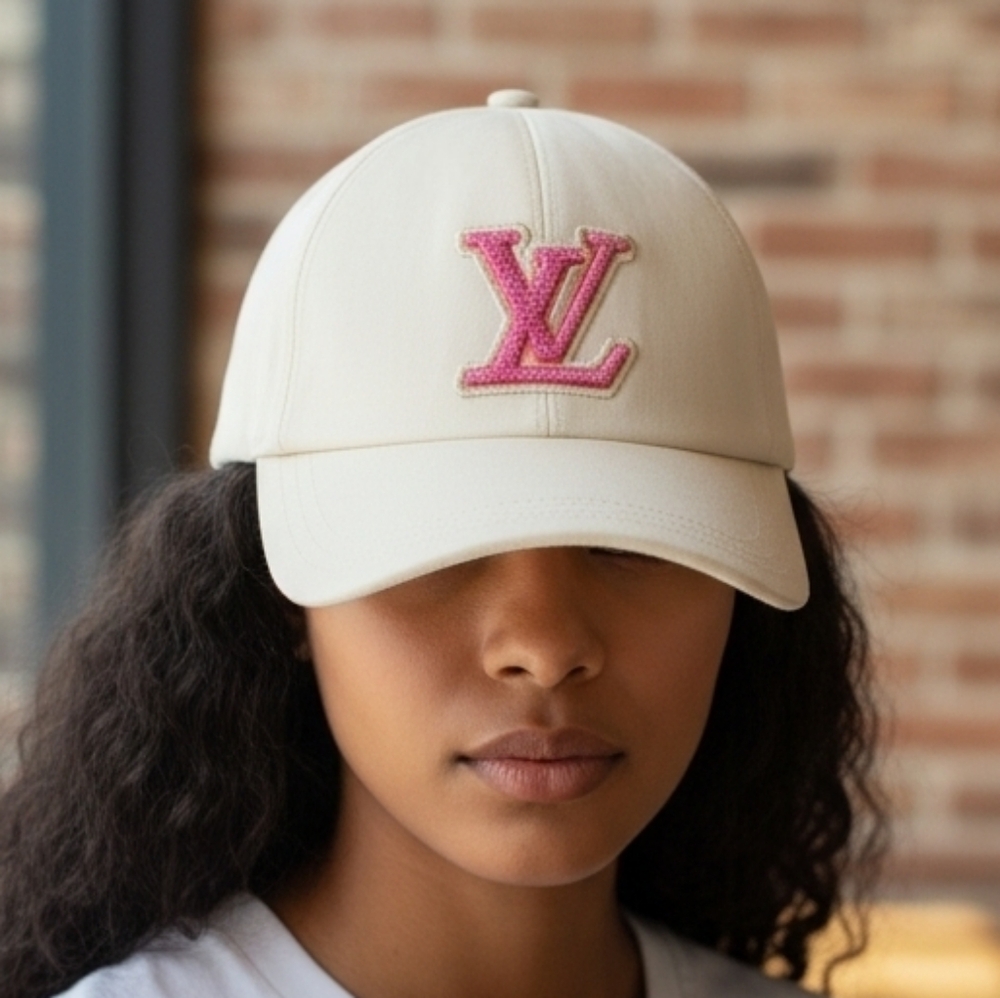 ✨️Authentic Louis Vuitton Signature Cap with Pink Lv Logo - Picture 2 of 16